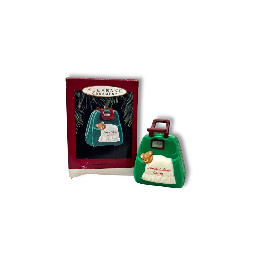 Hallmark Keepsake Bowling for ZZZs Ornament 1993 Bear in Bowling Bag with Box